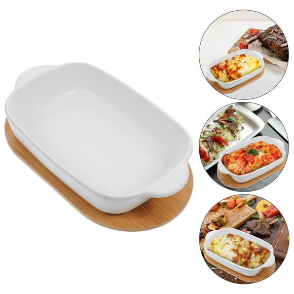 SWETRACE Ceramic Rectangle Baking Dish Oven Safe Microwave Refrigerator Dishwasher 1Set