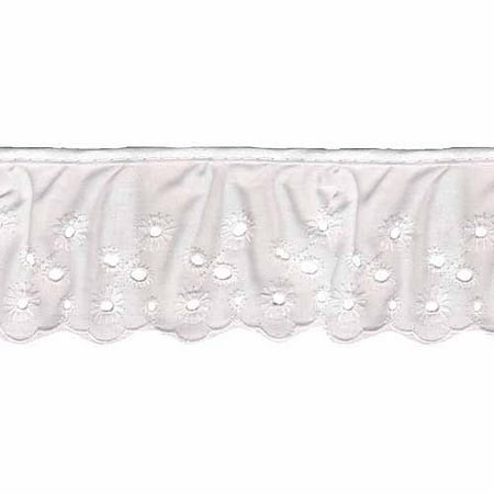 Wrights Floral Eyelet, 2-5/8" x 10 yds, White
