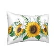 thumbnail image 2 of Disketp Sunflowers Satin Pillowcase For Hair And Skin - Satin Pillow Cases Standard Size 20x30 Inches With Zipper,Gifts For Women Men, 2 of 8