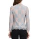 thumbnail image 3 of INSPIRAR CHIC Blusa Elegante de Manga Larga con Encaje y Cuello Volante, dobladillo Peplum, Floral, Talla XL, Azul-Rosa, 3 of 8