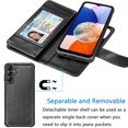 thumbnail image 3 of Galaxy A14 5G Case, A14 5G Wallet Case, Samsung Galaxy A14 5G 6.6 inchs PU Leather Case, Tekcoo Luxury Cash Credit Card Slots Folio Flip Cover [Detachable Magnetic Case] & Kickstand - Black, 3 of 6