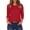 Red, variant on Women's 3/4 Sleeve Crew Neck Cotton T Shirts Soft Stretchy Casual Daily Wear Layering Tops Classic Fit
