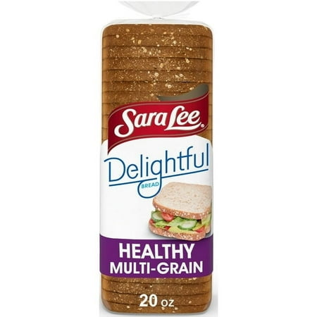 Sara Lee Delightful Multi-Grain Bread 20 oz Soft Pre-Sliced Loaf (Pack of 2)