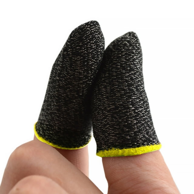 2pcs Gaming Screen Gloves Nylon Gaming Screen Gloves Knitted Game Gloves Sweatproof Elastic Game Controller Sleeves, Red