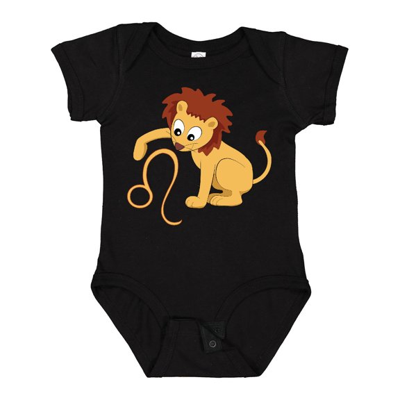 Inktastic Cute Leo the Lion Zodiac Sign Boys or Girls Baby Bodysuit