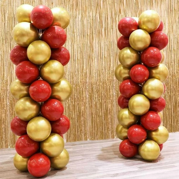 YALLOVE Kit De Support De Colonne De Ballons En Métal, 2 Ensembles De 2