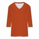 thumbnail image 4 of ICHUANYI Clearance Women's Fashion Solid Color Loose T-shirt 3/4 Sleeves Blouse V-Neck Casual Tops(Orange, S) ICHUANYI WER2023080812168, 4 of 5