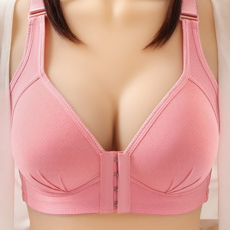 

Bras For Women Push Up For None Underwire Siere Front Closure Breathable Push Up Lett Polyester Bra