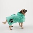 thumbnail image 2 of Design Imports CAMZ12909 AQUA EMBROIDERED PAW X-SMALL PET ROBE, 2 of 2