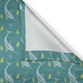 thumbnail image 6 of Ambesonne Marine Valance & Curtain, Funny Cartoon Swordfish Art, 55"x36", Teal Yellow, 6 of 7