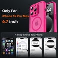 thumbnail image 2 of Funda de teléfono TOCOL Magnetic para iPhone 15 Pro Max, color rosa intenso, 2 of 6