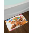 thumbnail image 2 of Kids Birthday Bath Mat, Celebration Puppy Dog Golden with Glasses Balloons Present Party Theme Art, Non-Slip Plush Mat Bathroom Kitchen Laundry Room Decor, 29.5 X 17.5 Inches, Multicolor, Ambesonne, 2 of 2