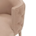 thumbnail image 3 of Manhattan Comfort Chaise de Salle à Manger Moderne en Velours Capitonné Maya Couleur Nude, 3 of 3