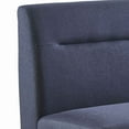 thumbnail image 4 of Saltoro Sherpi Fabric 2 Seater Loveseat Sofa with Splayed Legs and Padded Seat, Blue and Brown, 4 of 5
