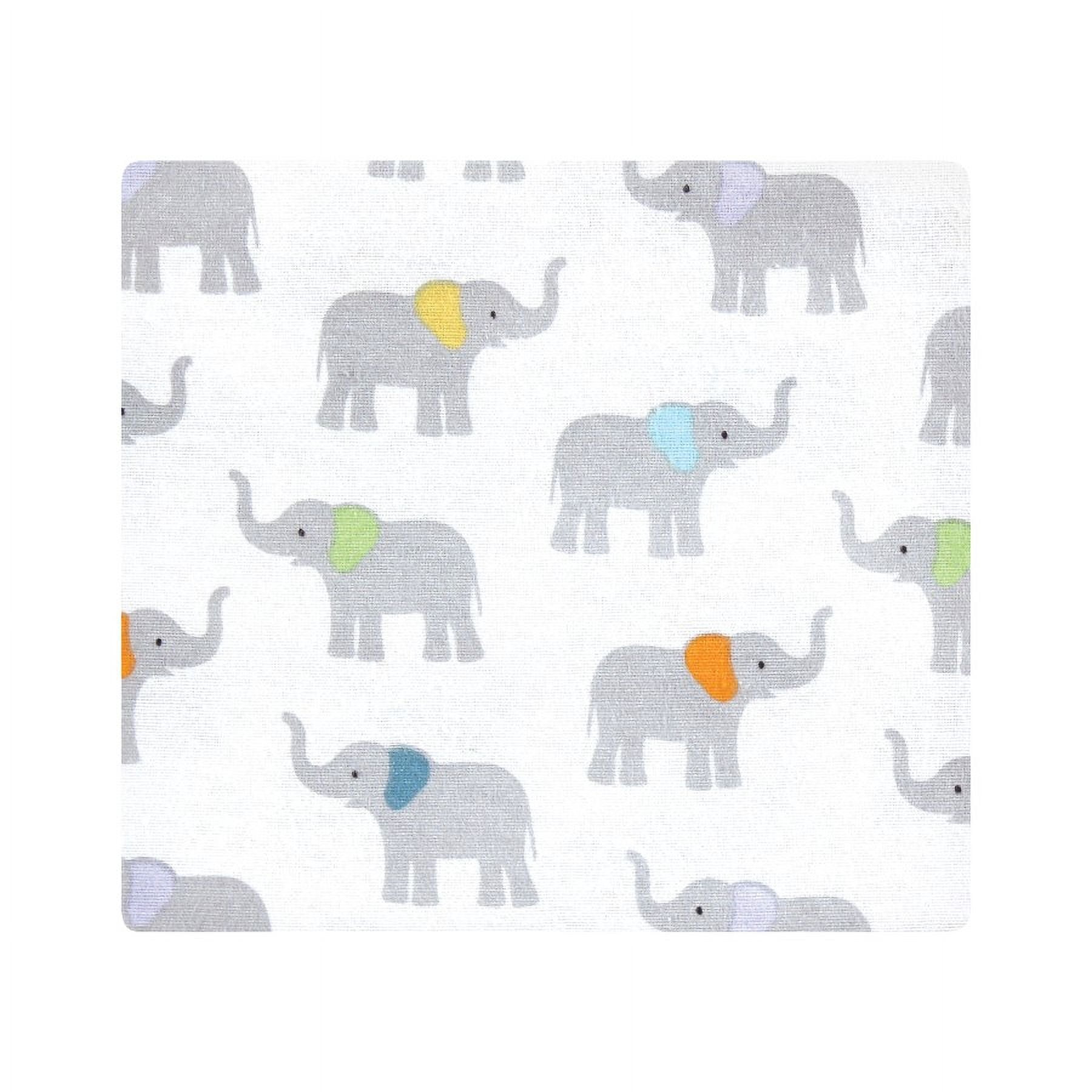 Hudson Baby Cotton Poly Flannel Receiving Blankets Bundle, Teal Elephant, One Size