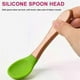 thumbnail image 4 of Silicone and Wooden Baby Feeding Set - 2pc Spoon and Fork for Toddlers Dinnerware Training Cutlery, 4 of 5