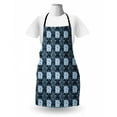 thumbnail image 3 of Swans Apron, Watercolor Effect Floating Plumage on Squares in Old Dusty Blue Tones, Unisex Kitchen Bib with Adjustable Neck for Cooking Gardening, Adult Size, Pale Blue and Multicolor, by Ambesonne, 3 of 4