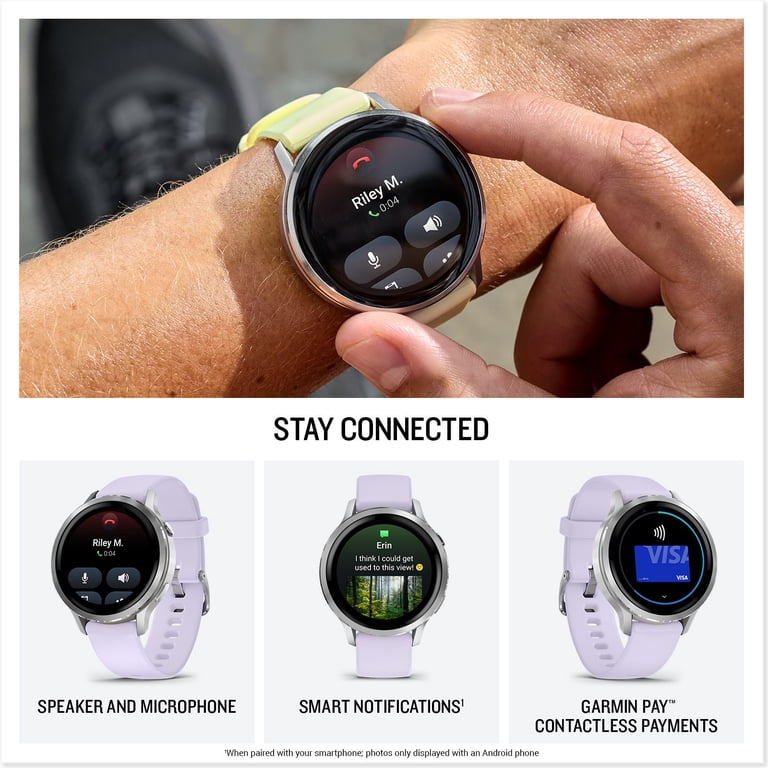 GARMIN, Advanced Health and Fitness GPS Smartwatch, Blue, 41mm
