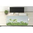 thumbnail image 2 of Rainforest Computer Mouse Pad, Graphic Plant Landscape at Summertime Natural Grassland Garden Field Theme Print, Rectangle Non-Slip Rubber Mousepad X-Large, 35" x 15", Green Blue, by Ambesonne, 2 of 2