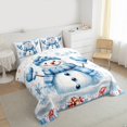 thumbnail image 4 of Castle Fairy Teenagers Christmas Snowman 2pcs Bedding Comforter Set,Winter Snowflakes Twin Comforter Sets,Happy New Year Breathable Bedding Set,Breathable Home Decor, 4 of 9