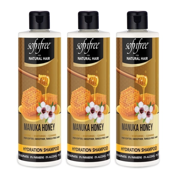 Sofn’free Manuka Honey - Hydration Shampoo - 11.83 Fl Oz (Pack of 3)