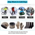 thumbnail image 3 of Winter Beanies Gloves Scarf Sock Sets for Men Fleece Lined Skull Cap Neck Warmer Touch Screen Gloves and Thicken Socks Set, Khaki, 3 of 6