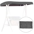 thumbnail image 1 of SHAR Auvent de Remplacement pour Siège de Balançoire, Housse de Remplacement pour 3 Places, Auvent de Siège de Balançoire de Jardin, Housse Imperméable pour Balançoires et Patios (Taille : 119x120x23cm, Couleur : Gris), 1 of 5
