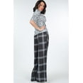 thumbnail image 4 of High Waist Plaid Print Wide Leg Pants, 4 of 5