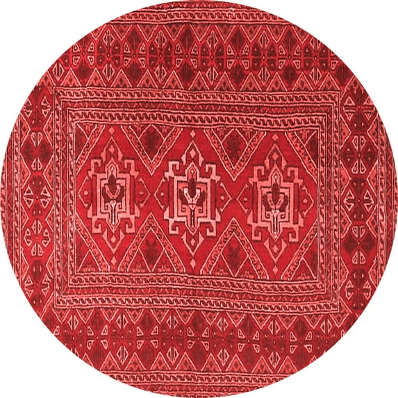 Ahgly Company Indoor Round Persian Red Traditional Area Rugs, 3' Round