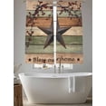 thumbnail image 5 of Texas Star Vintage Sheer Curtains 63 Inch Length 2 Panels Set Window Treatments, Berry Sage Green Brown Wooden Rod Pocket Semi Curtains for Living Room/Bedroom/Kitchen Décor, 104"W x 63"L, 5 of 7