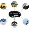thumbnail image 3 of LANFENG Bracelet, 5 in 1 New 7 Core Paracord Emergency Sports Wristband Gear Kit Waterproof Compass, Rescue Whistle, Fire Starter Multi-Tool, 3 of 8