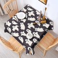 thumbnail image 2 of Dark Halloween White Ghosts Square Tablecloth,Waterproof Square Table Cover,Wipeable Spillproof Washable Table Cover for Home Kitchen Party Decor 52"x52"(132x132cm), 2 of 6