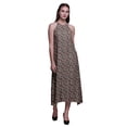thumbnail image 1 of Bimba Robe Décontractée Florale Longue Dos Nu à Col Licou pour Femmes, Robe de Plage Imprimée - Petit, 1 of 6