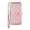 Rose gold, variant on Wallet case for Redmi NOTE 13 5G , stylish phone protective case with zipper clip, shoulder strap, and wristband