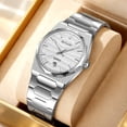 thumbnail image 3 of SKMEI Watch for Men Analog Quartz Luminous Business Watches Waterproof Stainless Steel Casual Date Men Wristwatch, 3 of 4