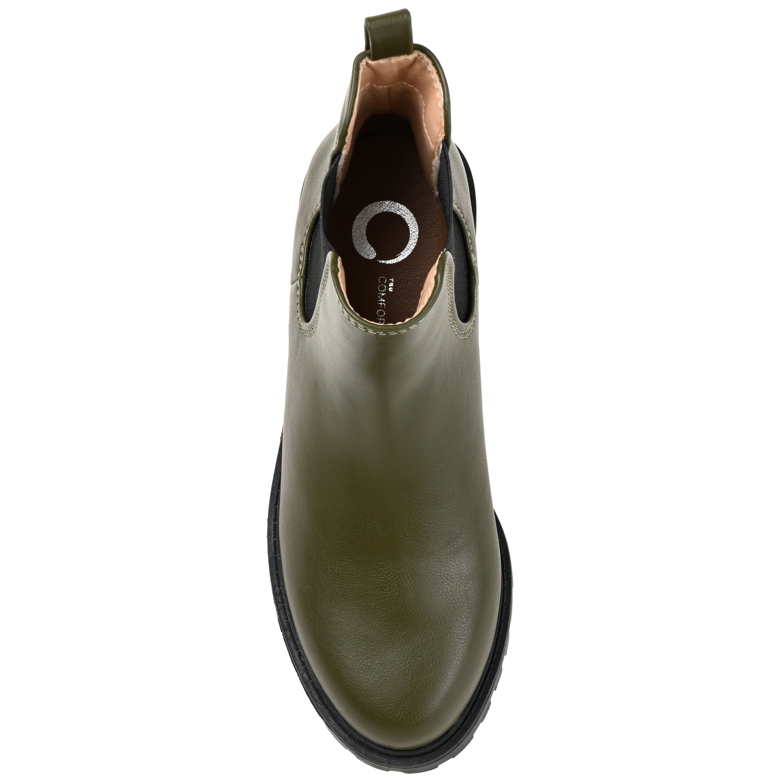 Journee Womens Kenova Comfort Insole Round Toe Block Heel Chelsea Booties, Widths Available