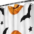 thumbnail image 3 of Halloween Pumpkins Bats and Stars Shower Curtain 72"x72" ,Bathroom Decorative Shower Curtains Set with 12 Hooks,Modern Waterproof Washable Shower Curtain, 3 of 6