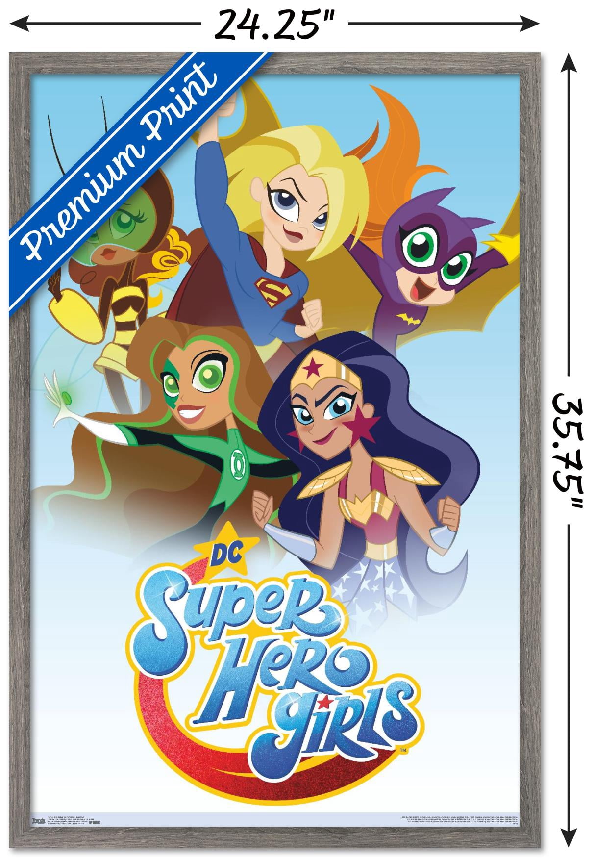 DC Comics TV - DC Super Hero Girls - Together Wall Poster, 22.375" x 34", Framed