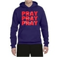 thumbnail image 2 of Wild Bobby, Pray On It Pray Over It Pray Through It Inspirational/Christian Unisex Graphic Hoodie Sweatshirt, Purple, Medium, 2 of 6