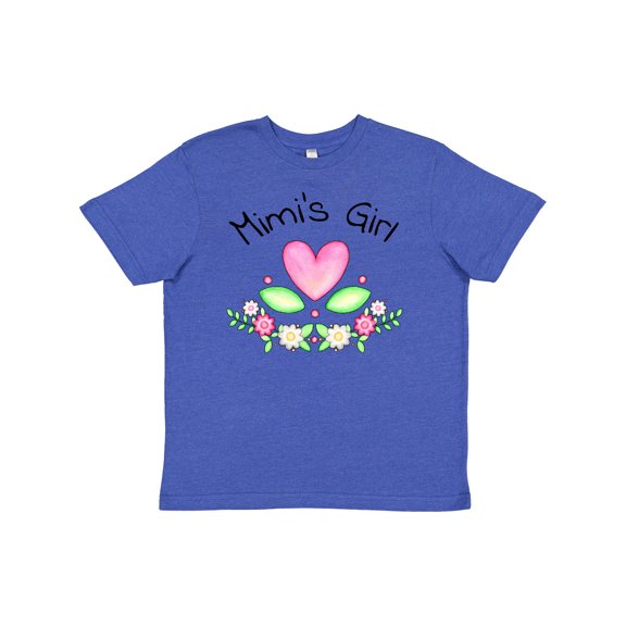 Inktastic Mimi's Girl- Heart Flowers Youth T-Shirt