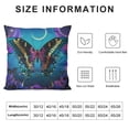 thumbnail image 5 of Nawypu Faux Leather Throw Pillow Covers Compatible with Magic Moon Moth Mystical Goth Astrology Art, Modern Solid Decorative for Bedroom Living Room, Cushion Cases for Couch Bed Sofa, 5 of 5