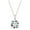 White Gold-Tone, variant on Round Solitaire Necklace for Women Sterling Silver 4 Ct 8A Cubic Zirconia Pendant 16-18" Chain by Ginger Lyne Colelction