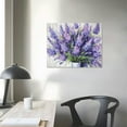 thumbnail image 3 of Creowell  Lavender Wall Art Bathroom Decor Blue Flowers Canvas Picture Watercolor Painting Canvas Prints Bedroom Wall Decor Canvas Art for Office Kitchen Home Decoration 20x16 in/16x12 in, 3 of 4