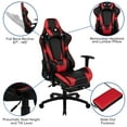 thumbnail image 4 of Emma + Oliver Racing Gaming Ergonomic Chair with Reclining Back, Footrest in Red LeatherSoft, 4 of 13