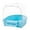 Blue, variant on Pet Bird Bath Box Shower Easy to Install Water Bowl Caged Parrot Bathing Tub for White