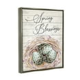 thumbnail image 3 of Stupell Spring Blessings Bird Nest Nature Holiday Painting Gray Floater Framed Art Print Wall Art, 3 of 6
