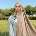 thumbnail image 2 of PINQI Islamic Head Cover Sale Soft Cotton Breathable Lightweight Scarf Wrap with Elegant Solid Colors Comfortable Full-Coverage Hijab Shawl for Women’s Fashion, 2 of 4