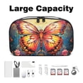 thumbnail image 3 of Butterfly Oxford Cloth Cord Organizer Storage Pouch, Easy to Use Cord Organizer, Small Storage Pouch, 5.9x9.44x3.14 in, Waterproof Digital Accessories Bag, 3 of 6