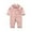 Pink, variant on Girls Long Sleeved Romper Class A Pajamas Spring Autumn Baby Crawling Jumpsuit Home Wear Children Clothing, 0-2 Months, White