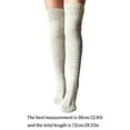 thumbnail image 5 of YIGSECU Women Fall Winter Braided Cable Knitted Over Knee Winter Boot Socks Solid Color Thigh High Long Leg Warmer Stockings, 5 of 19